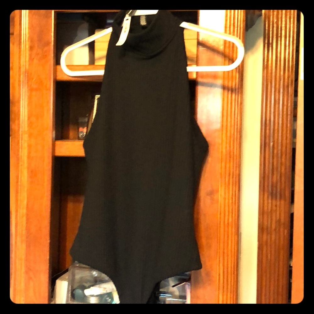 Victoria secret sport ribbed black bodysuit